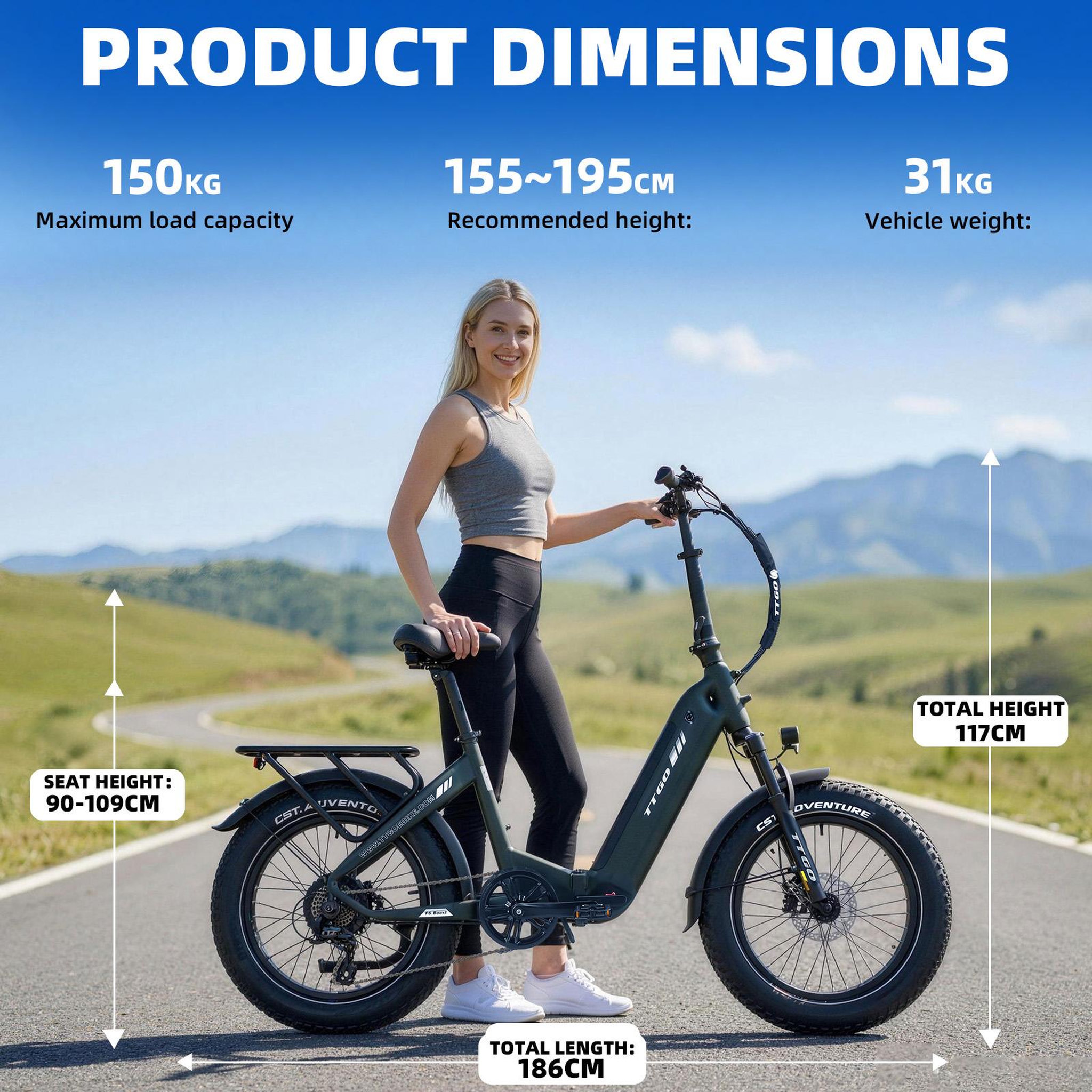 Voir la diapositive 5 : TTGO Vélo électrique pliant TTGO F6 Boost 250 W