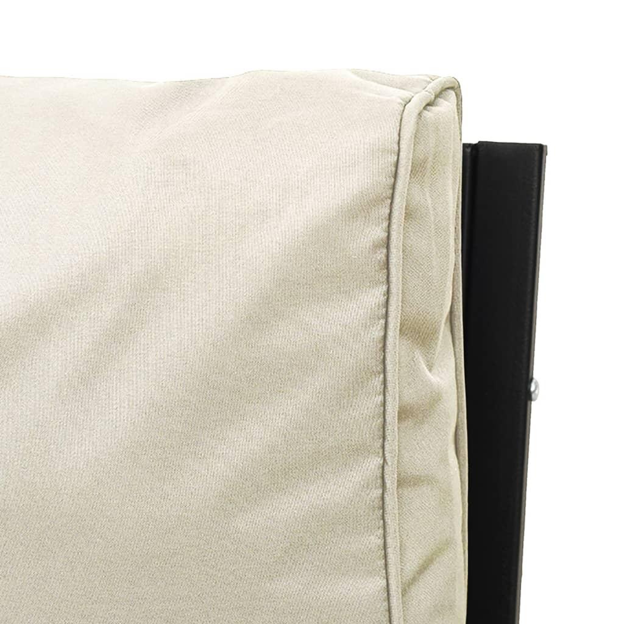 Voir la diapositive 5 : VIDAXL Chaise de jardin avec coussins sable 76x76x79 cm acier