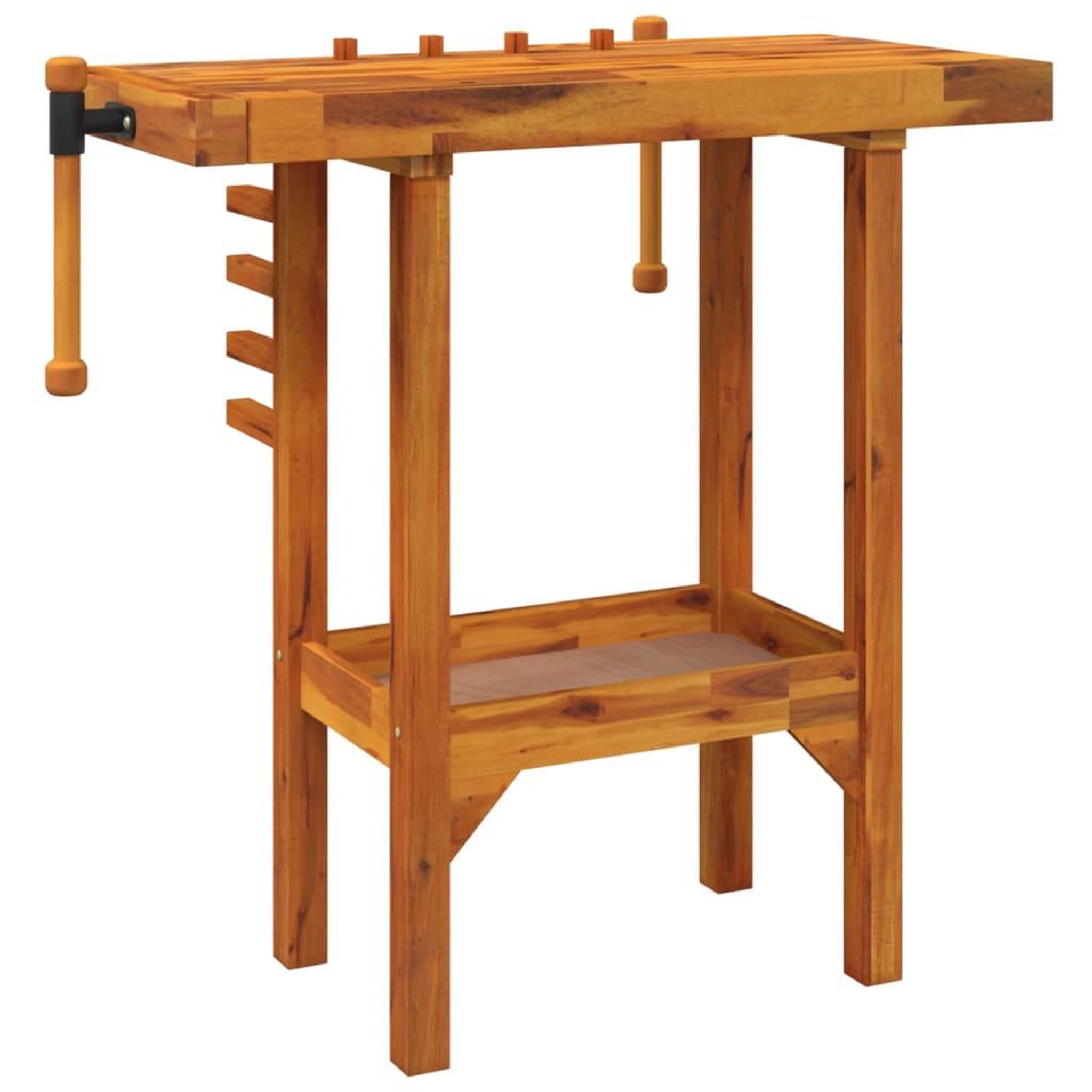 Voir la diapositive 5 : VIDAXL Etabli avec etaux 92x48x83 cm Bois massif d'acacia