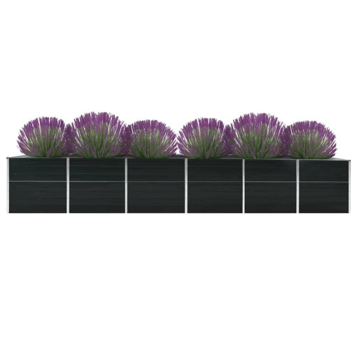 VIDAXL Lit sureleve de jardin Acier galvanise 480x80x77 cm Anthracite