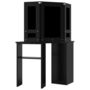 Voir la diapositive 5 : VIDAXL Coiffeuse d'angle avec LED Noir 111x54x141,5 cm