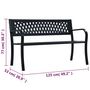 Voir la diapositive 6 : VIDAXL Banc de jardin 125 cm Noir Acier