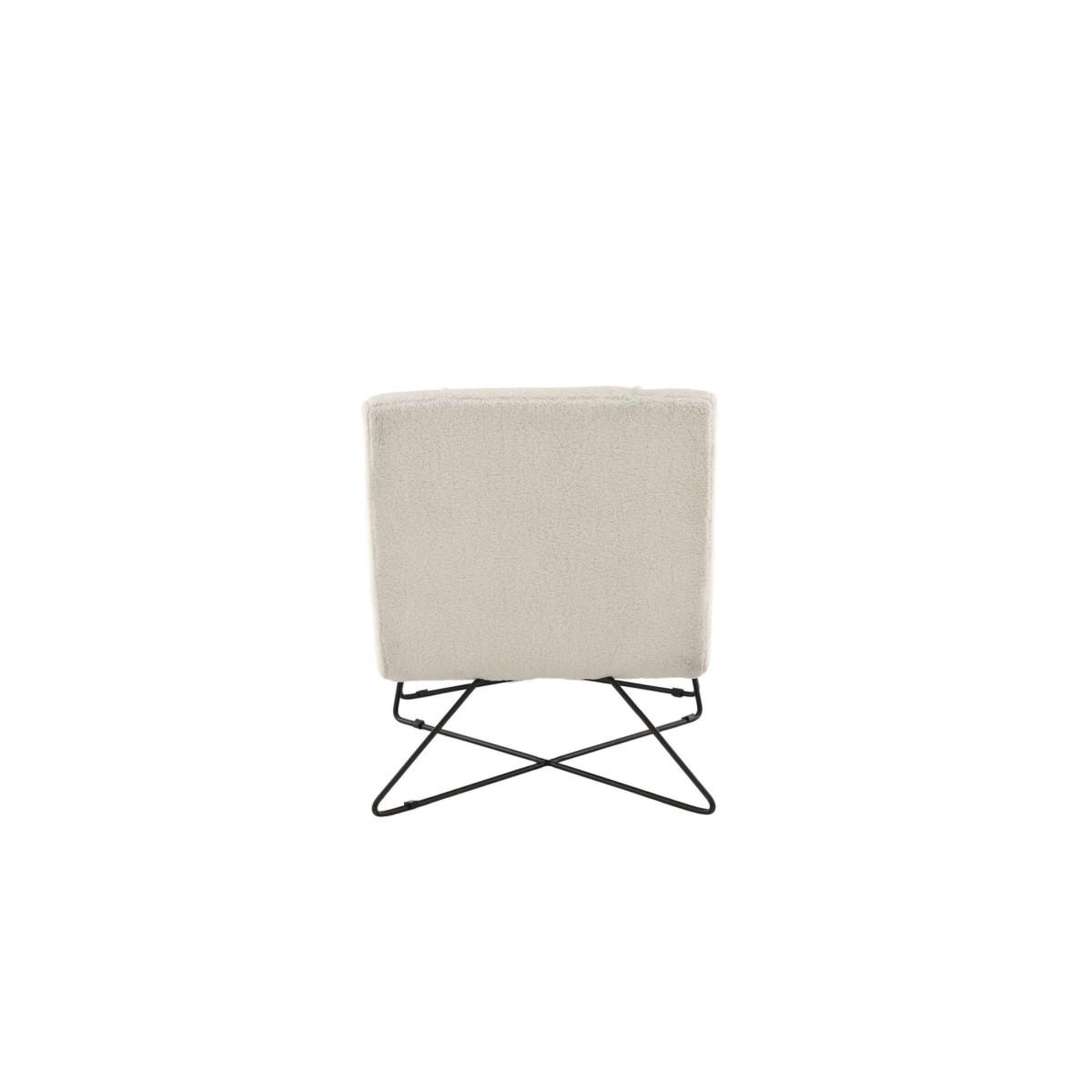 Voir la diapositive 6 : Paris Prix Fauteuil & pouf design bouclette  laconia  88cm blanc