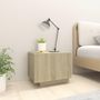 Voir la diapositive 3 : VIDAXL Table de chevet chene sonoma 100x35x40 cm bois d'ingenierie
