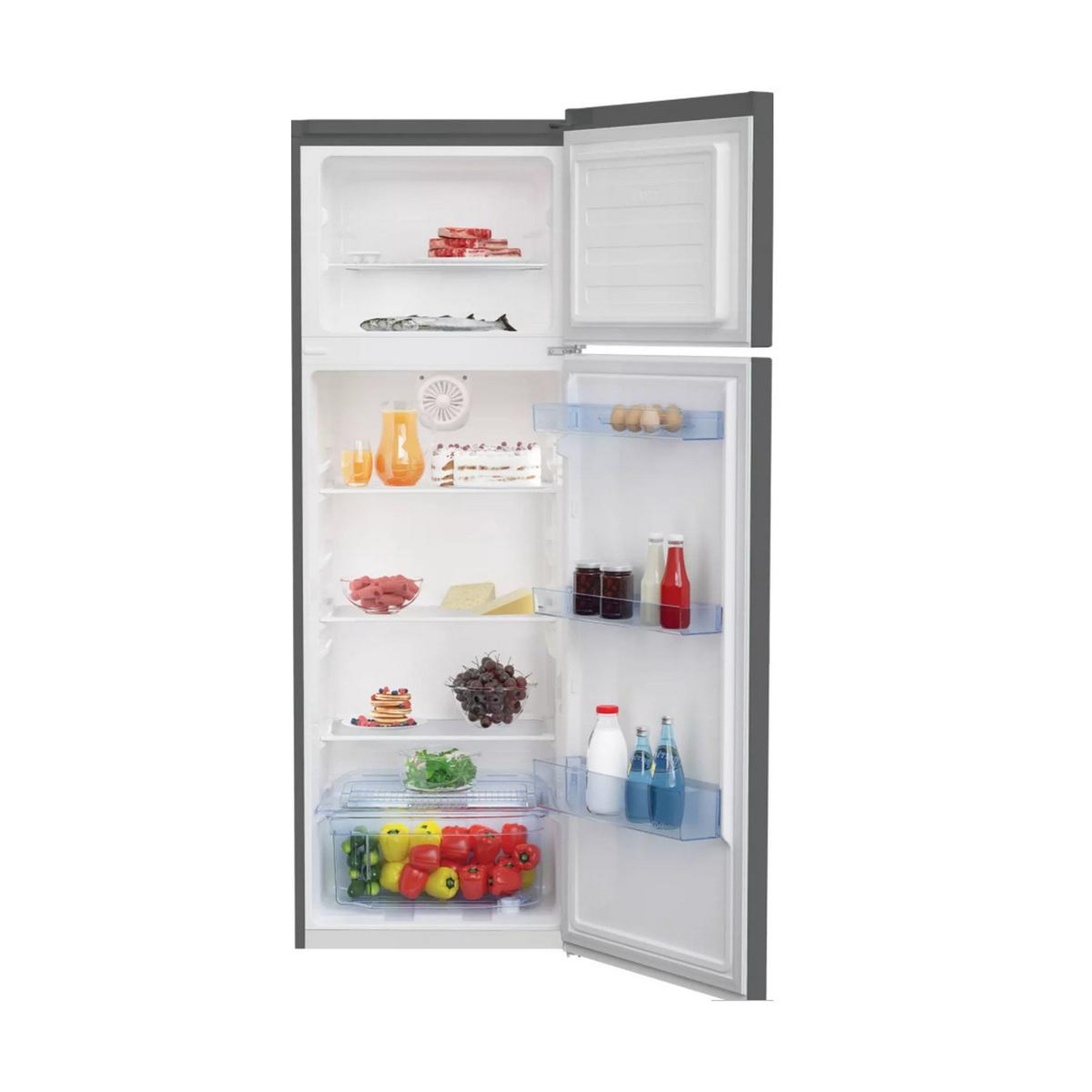 Voir la diapositive 3 : Beko Réfrigérateur combiné 60cm 360l froid brassé - RDSA310M40GN