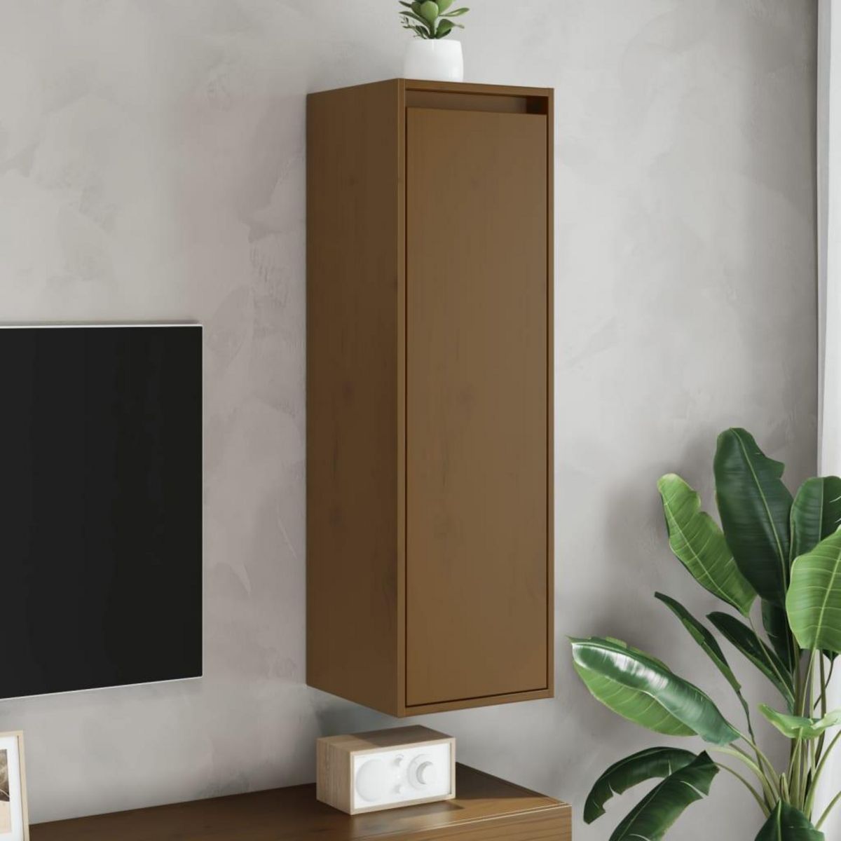 VIDAXL Armoire murale Marron miel 30x30x100 cm Bois de pin massif