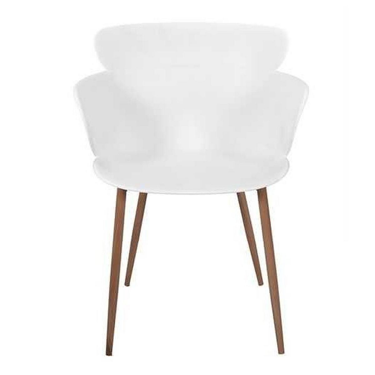 TOILINUX Lot de 2 fauteuils coque en polypropylène et métal