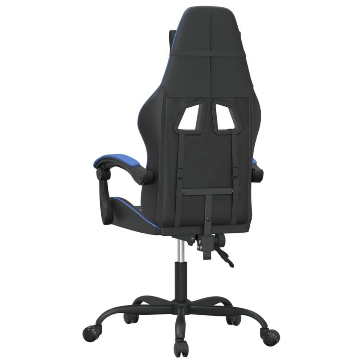 VIDAXL Chaise de jeu pivotante Noir et bleu Similicuir