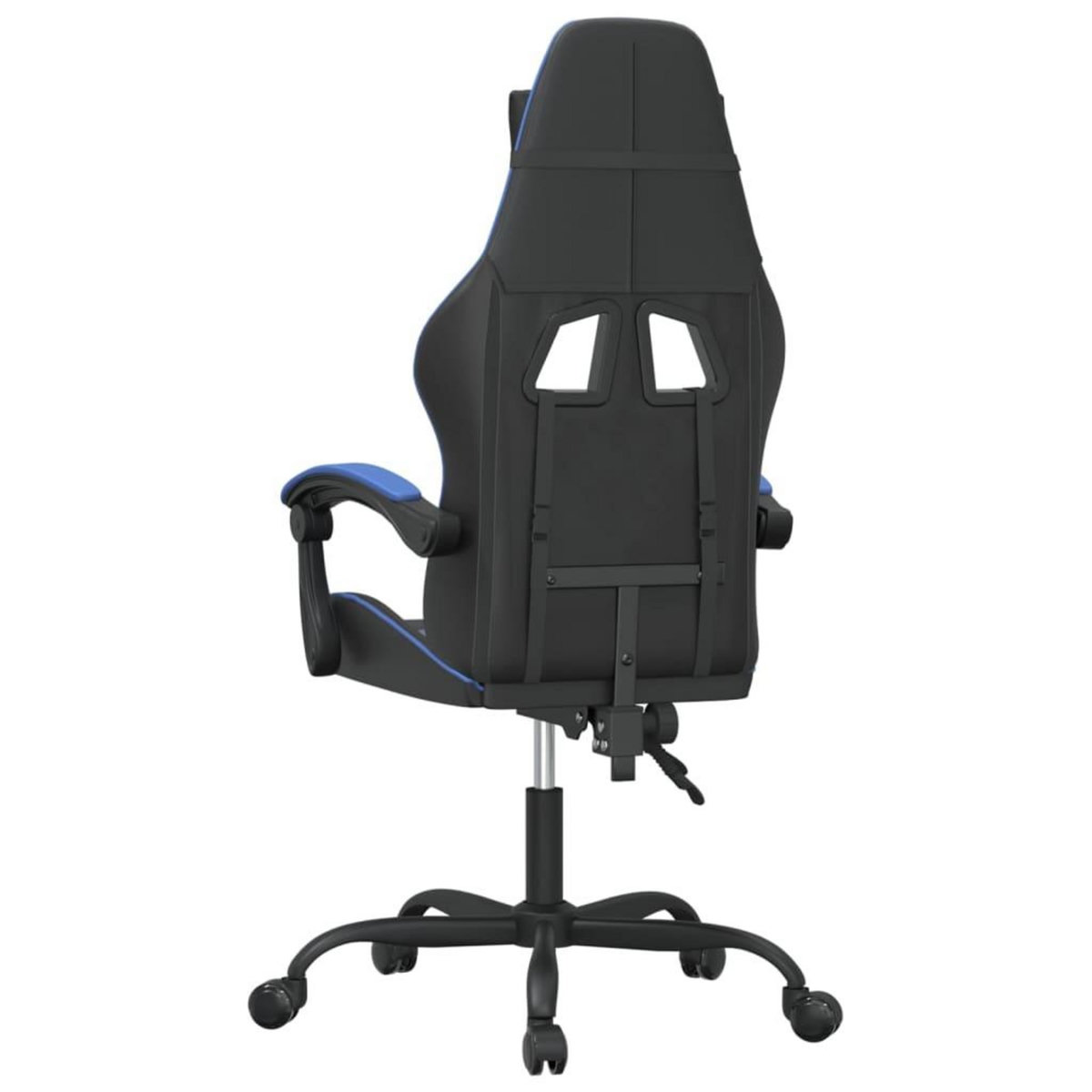 VIDAXL Chaise de jeu pivotante Noir et bleu Similicuir