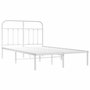 Voir la diapositive 3 : VIDAXL Cadre de lit metal sans matelas et tete de lit blanc 120x190 cm