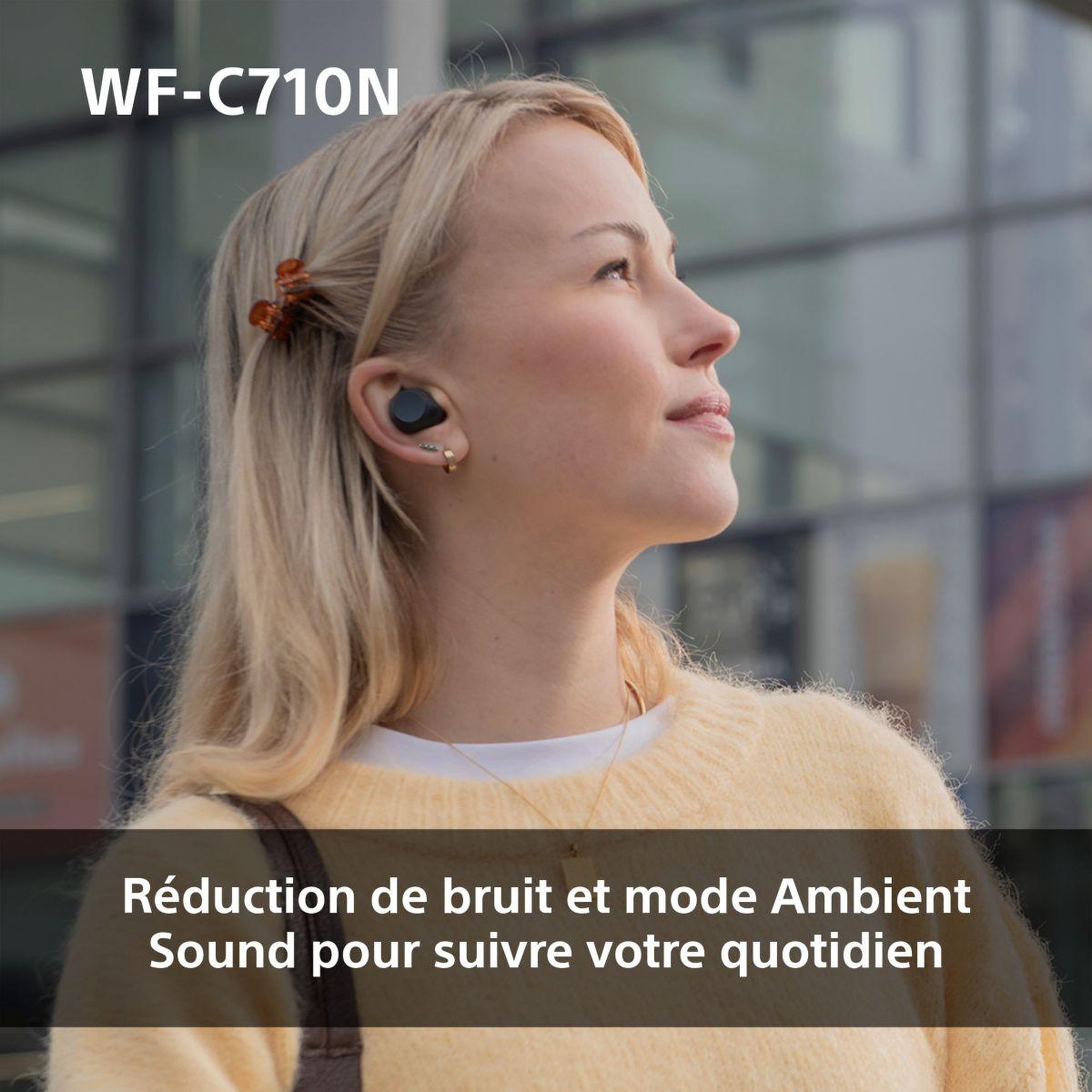 Voir la diapositive 3 : SONY Ecouteurs WF-C710N Rose