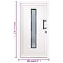 Voir la diapositive 6 : VIDAXL Porte d'entree Blanc 108x200 cm PVC