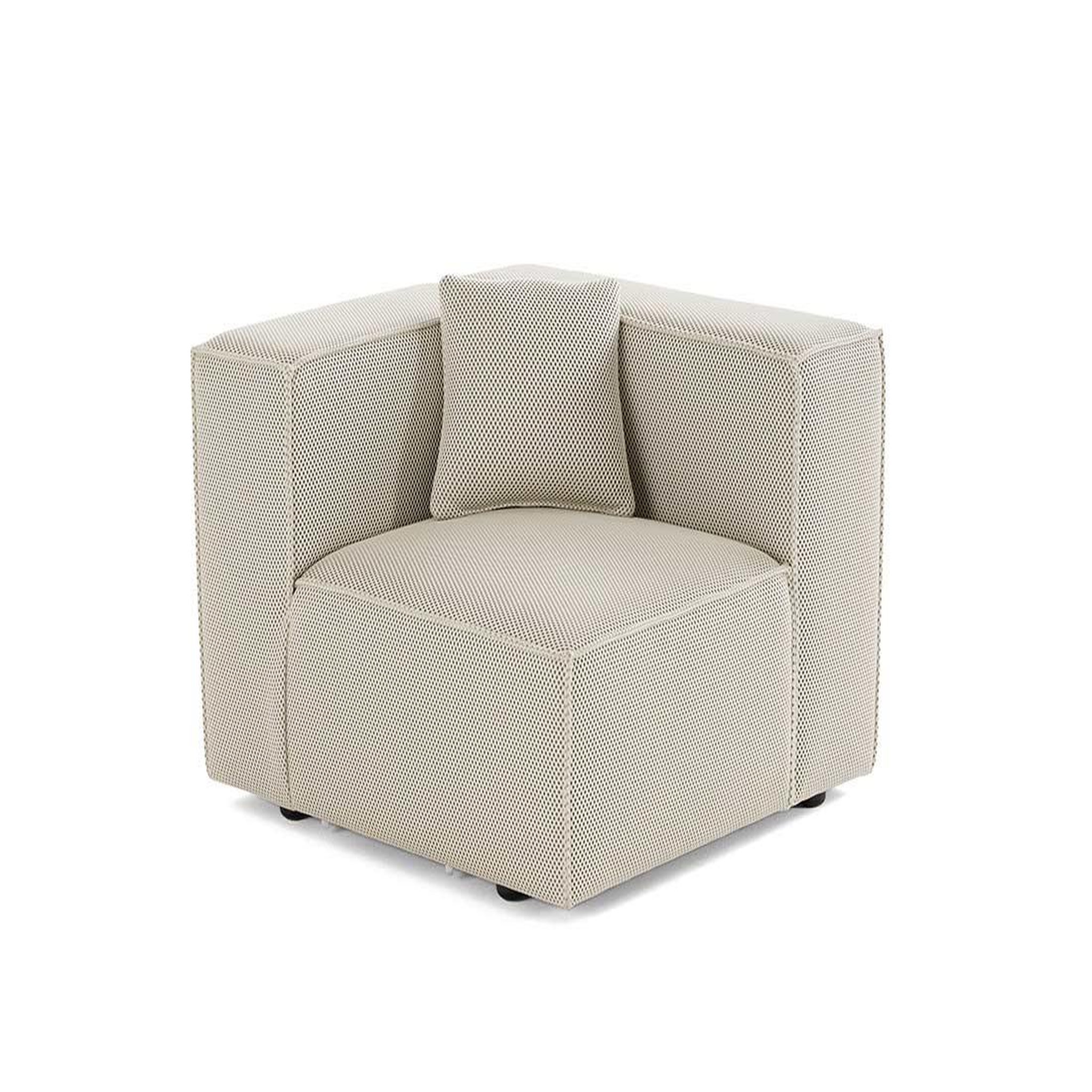 Voir la diapositive 1 : LISA DESIGN Arty - module d'assise droit - en tissu mailles 3d