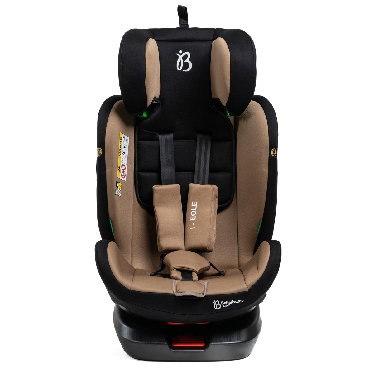BEBELISSIMO BEBELISSIMO - Siège auto Isofix - pivotant 360 ° - groupe 0+/1/2/3 - (0-36kg) - i-EOLE - beige