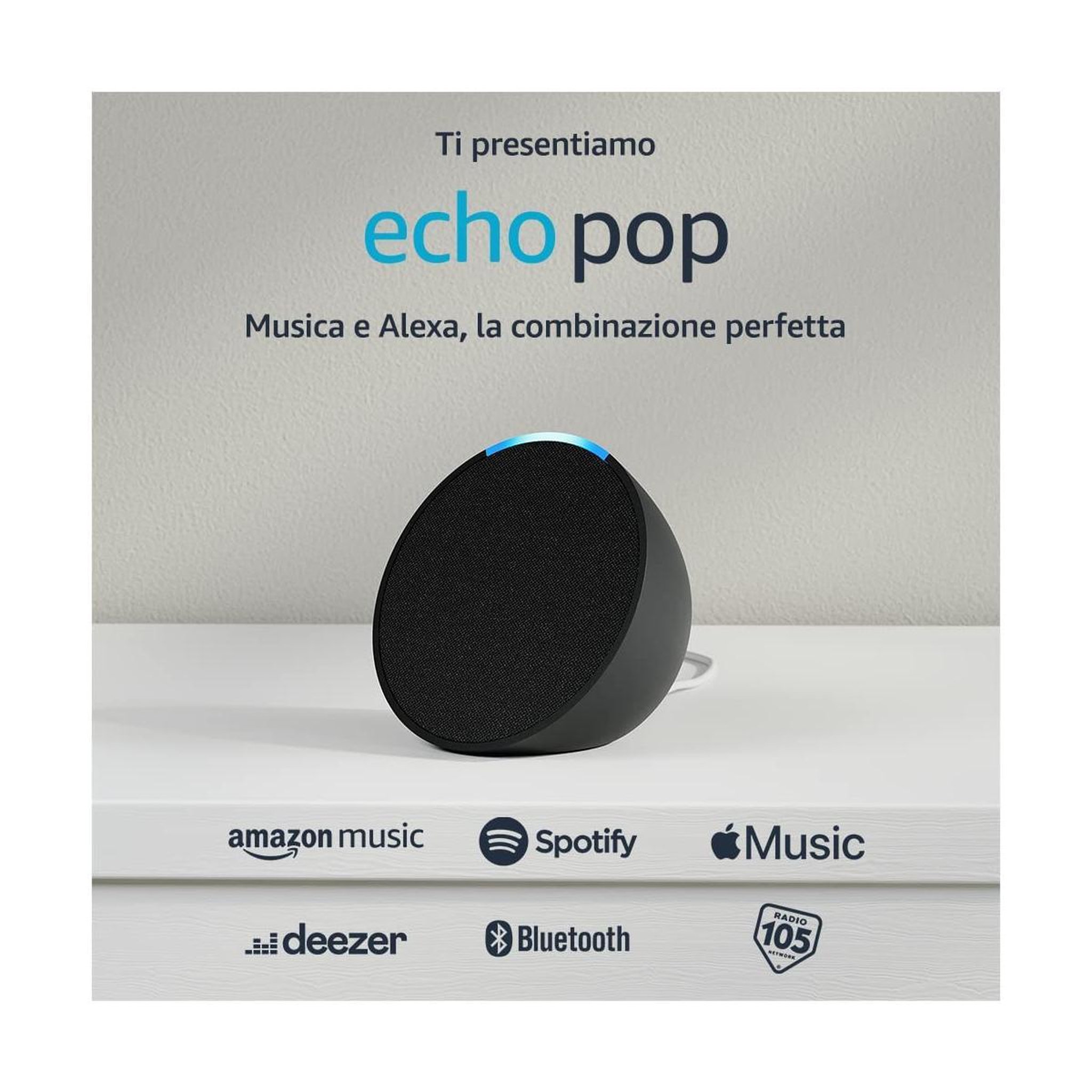 Voir la diapositive 3 : AMAZON Enceinte connectée Amazon Echo Pop - Compacte avec Alexa intégrée