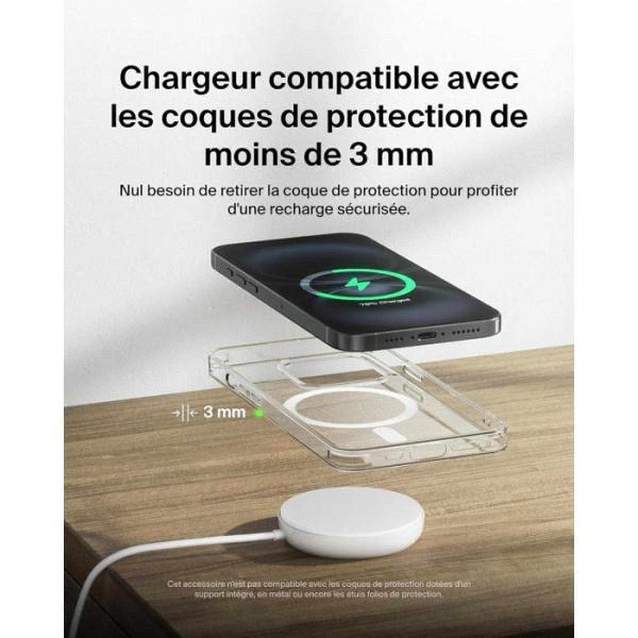 Voir la diapositive 2 : Belkin Pad de recharge - BELKIN - USB-C - 15 W - Blanc