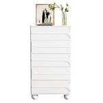 MERAX Commode,chiffonnier 5 tiroir(s) 0 niche(s) coloris blanc largeur 60 cm mdf et panneaux de particules