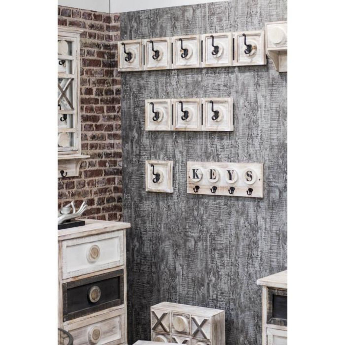 Paris Prix Patère Murale Vintage  Eliane  58cm Beige