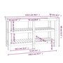 Voir la diapositive 6 : VIDAXL Banc de travail Blanc 142,5x50x80 cm Bois de pin massif