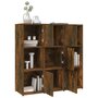 Voir la diapositive 4 : VIDAXL Bibliotheque Chene fume 90x30x90 cm Bois d'ingenierie