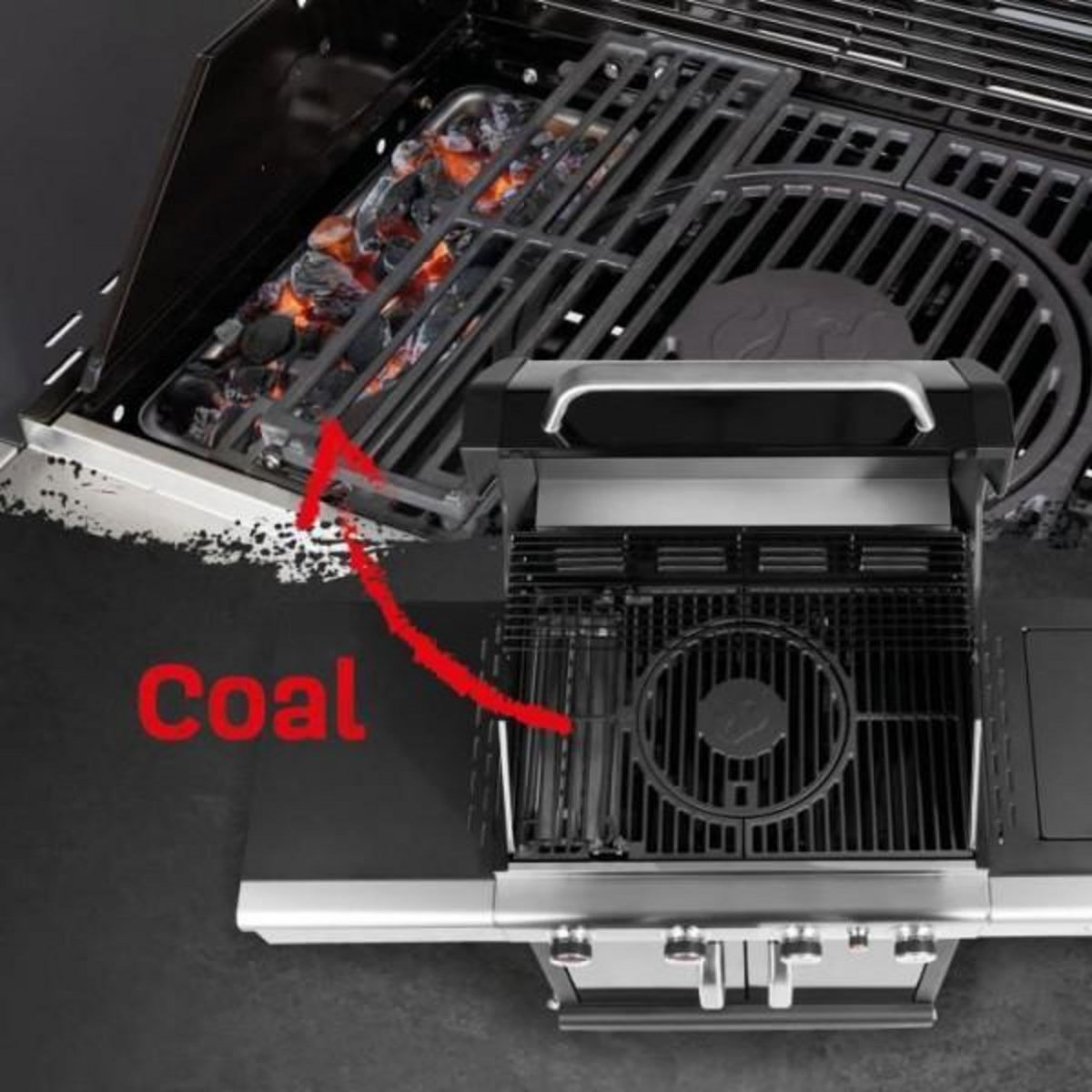 AAAAA Landmann Triton PTS Maxx 4.1 gaz to coal barbecue gaz 4 feux + 1 brûleur latéral