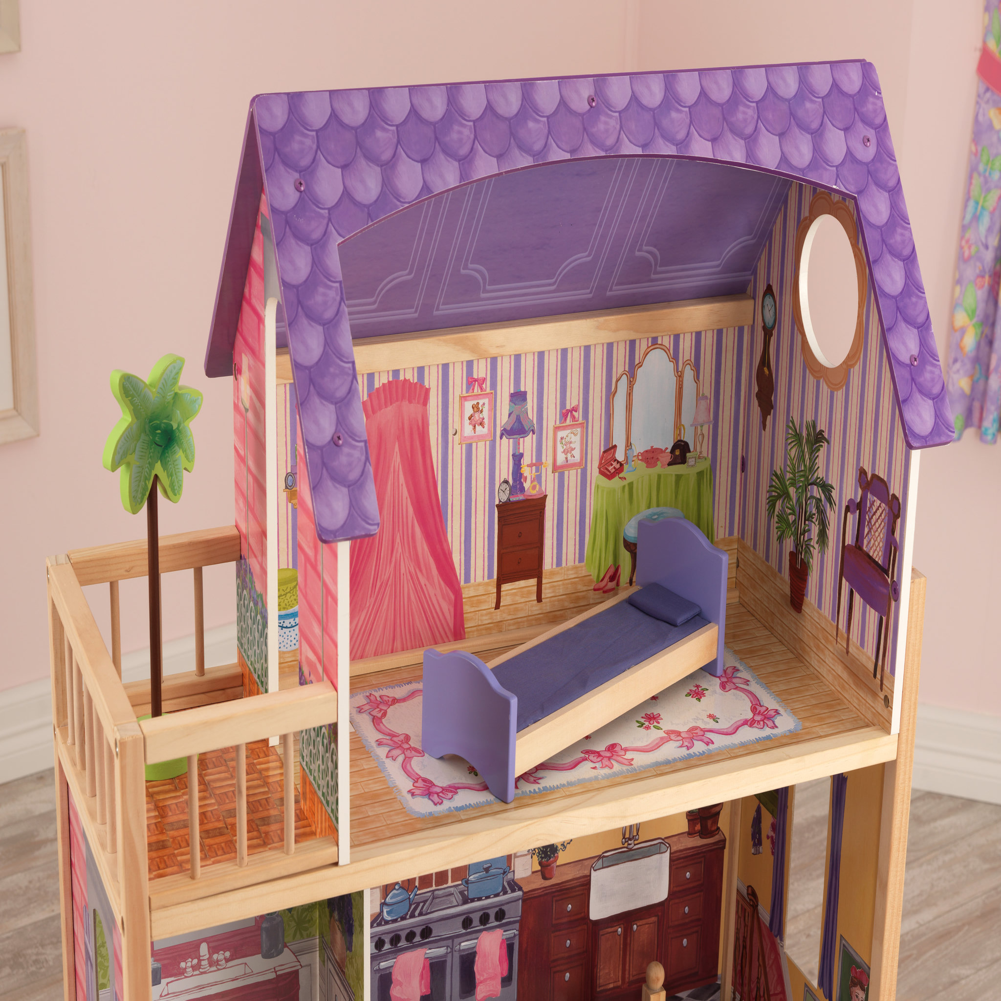 Voir la diapositive 3 : Kidkraft Maison de poupée bois Kayla