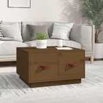 VIDAXL Table basse Marron miel 60x53x35 cm Bois massif de pin