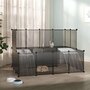 Voir la diapositive 1 : VIDAXL Cage pour petits animaux Noir 143x107x93 cm PP et Acier