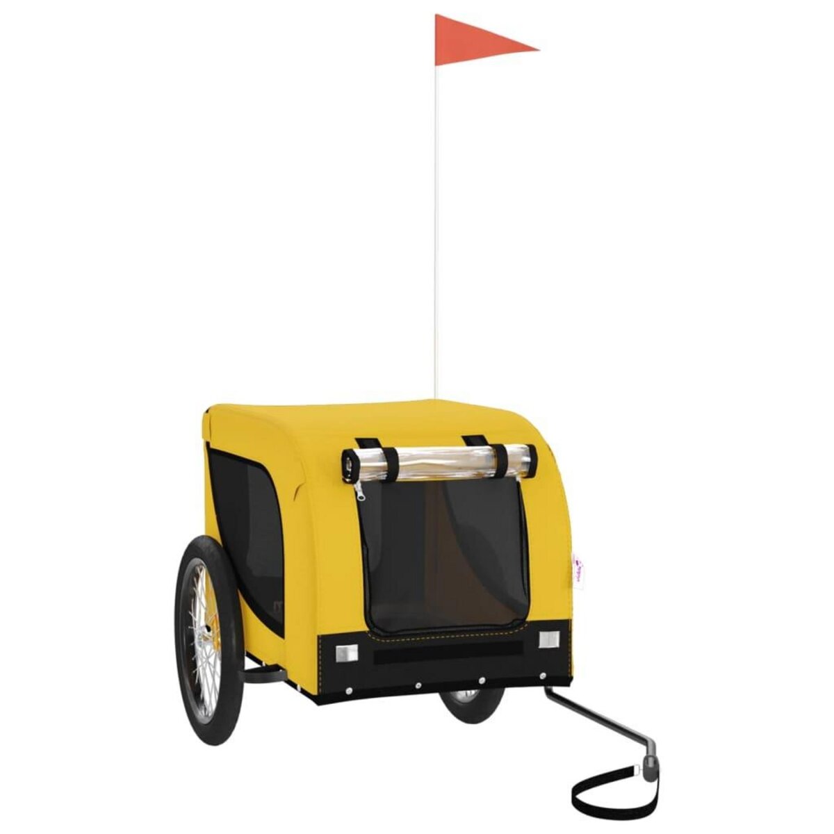 VIDAXL Remorque de velo pour animaux de compagnie jaune et noir