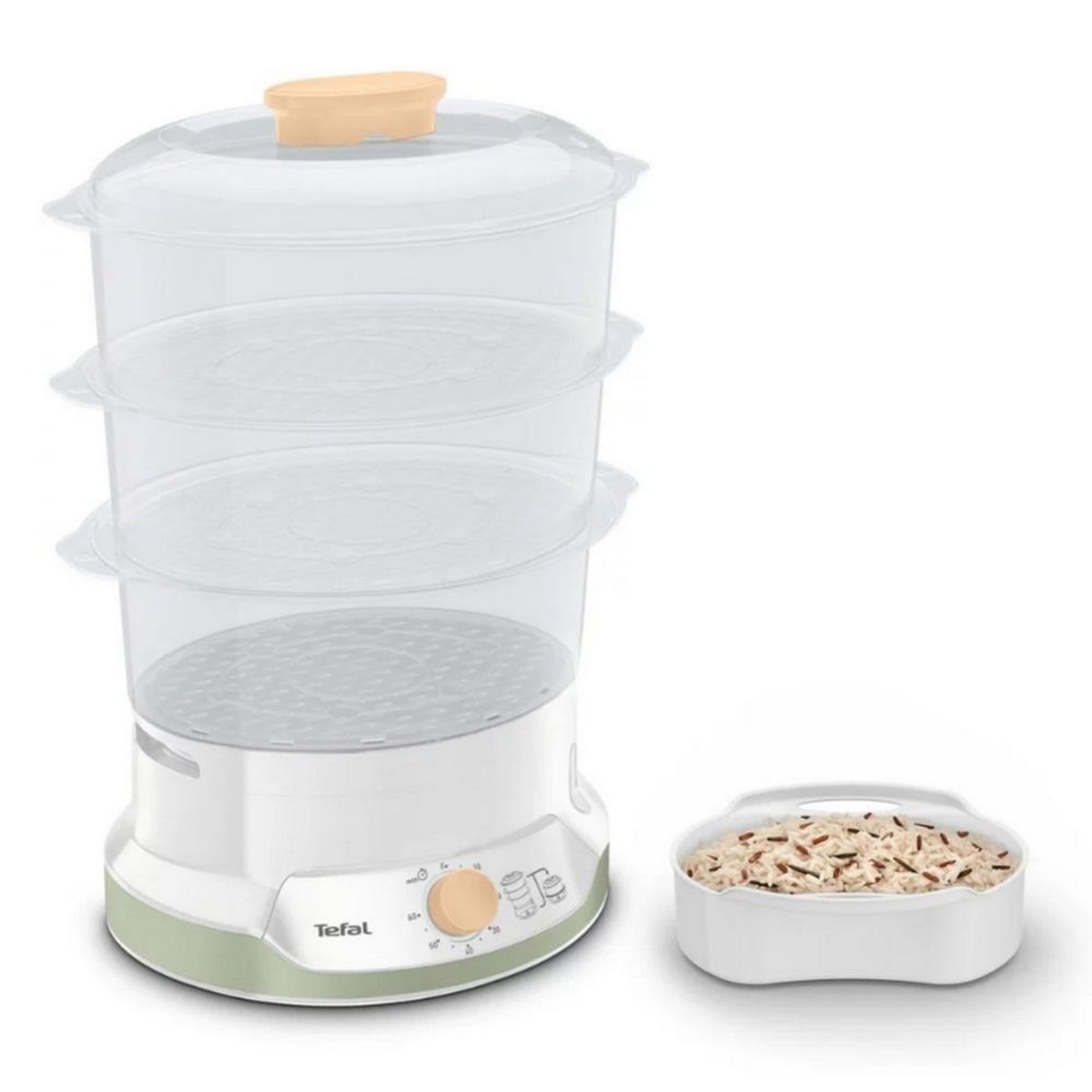 TEFAL Cuiseur vapeur 3 paniers 800w blanc - VC204010