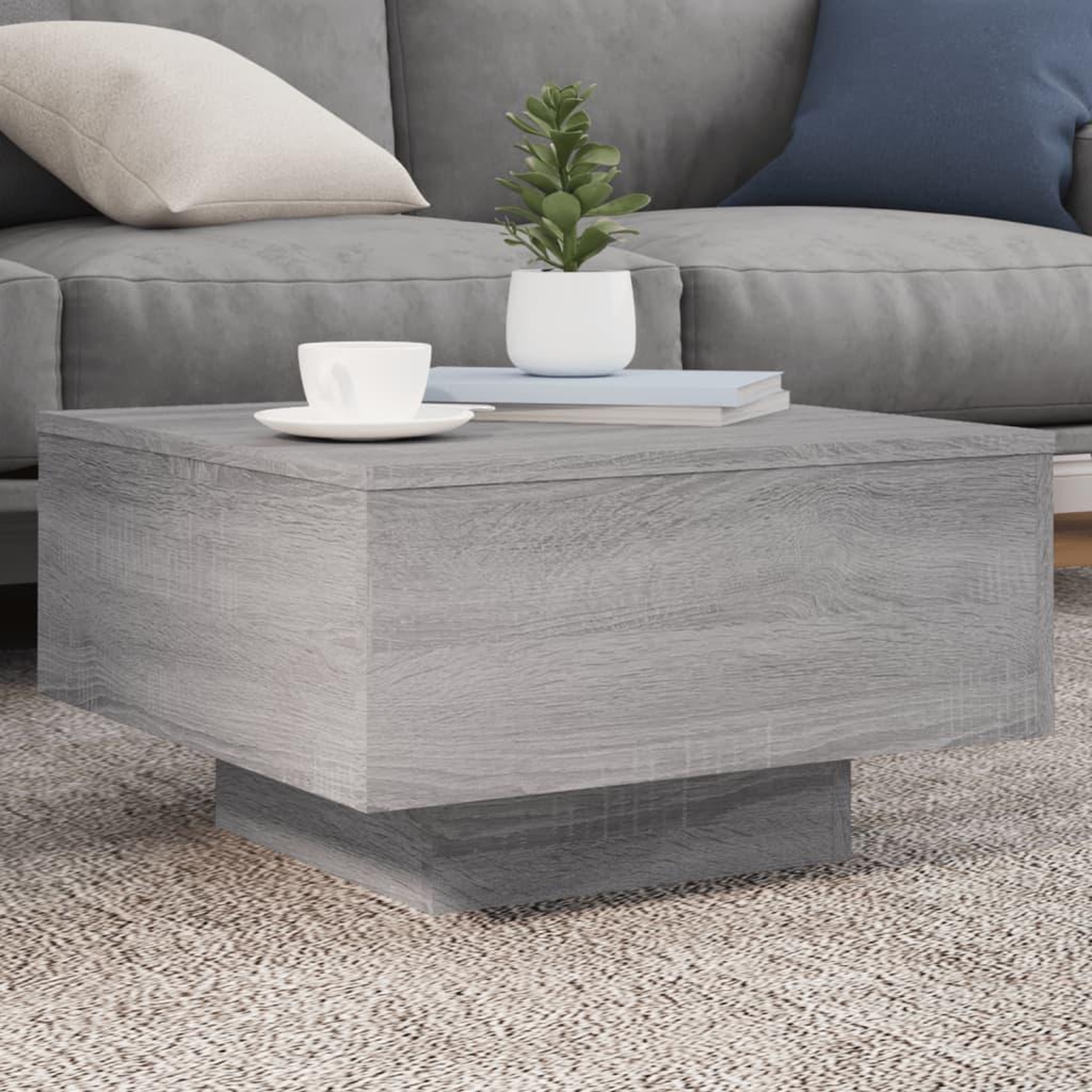 VIDAXL Table basse sonoma gris 55x55x31 cm bois d'ingenierie