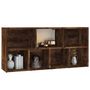 Voir la diapositive 5 : VIDAXL Armoire a livres Chene fume 50x25x106 cm