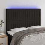 VIDAXL Tete de lit a LED Noir 144x5x118/128 cm Tissu