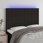 Voir la diapositive 1 : VIDAXL Tete de lit a LED Noir 144x5x118/128 cm Tissu