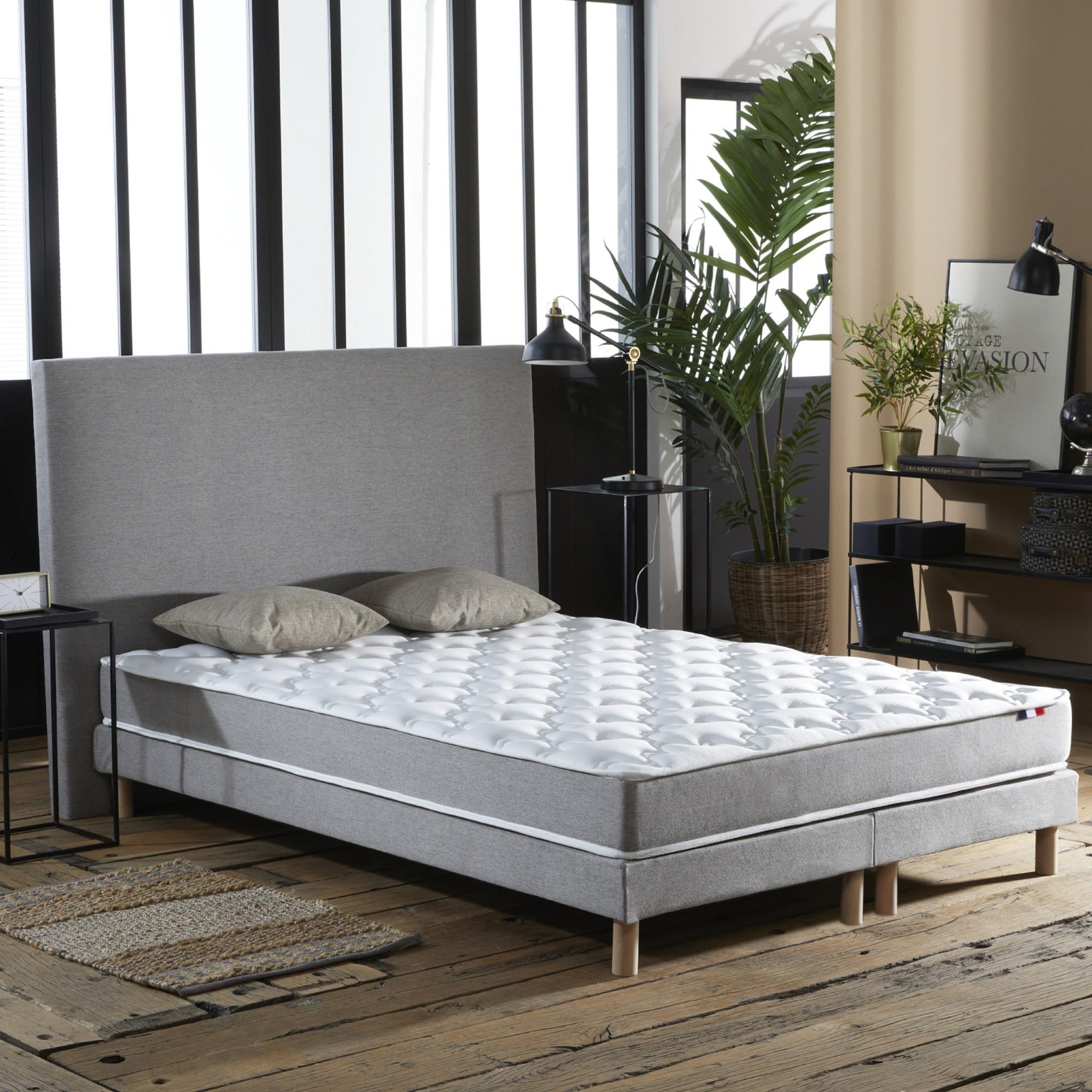 Voir la diapositive 2 : IDLITERIE Ensemble matelas mousse ferme réversible ALTO et sommier - confort français