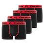 Voir la diapositive 1 : FREEGUN Lot de 4 Boxers garçon coton Rouge