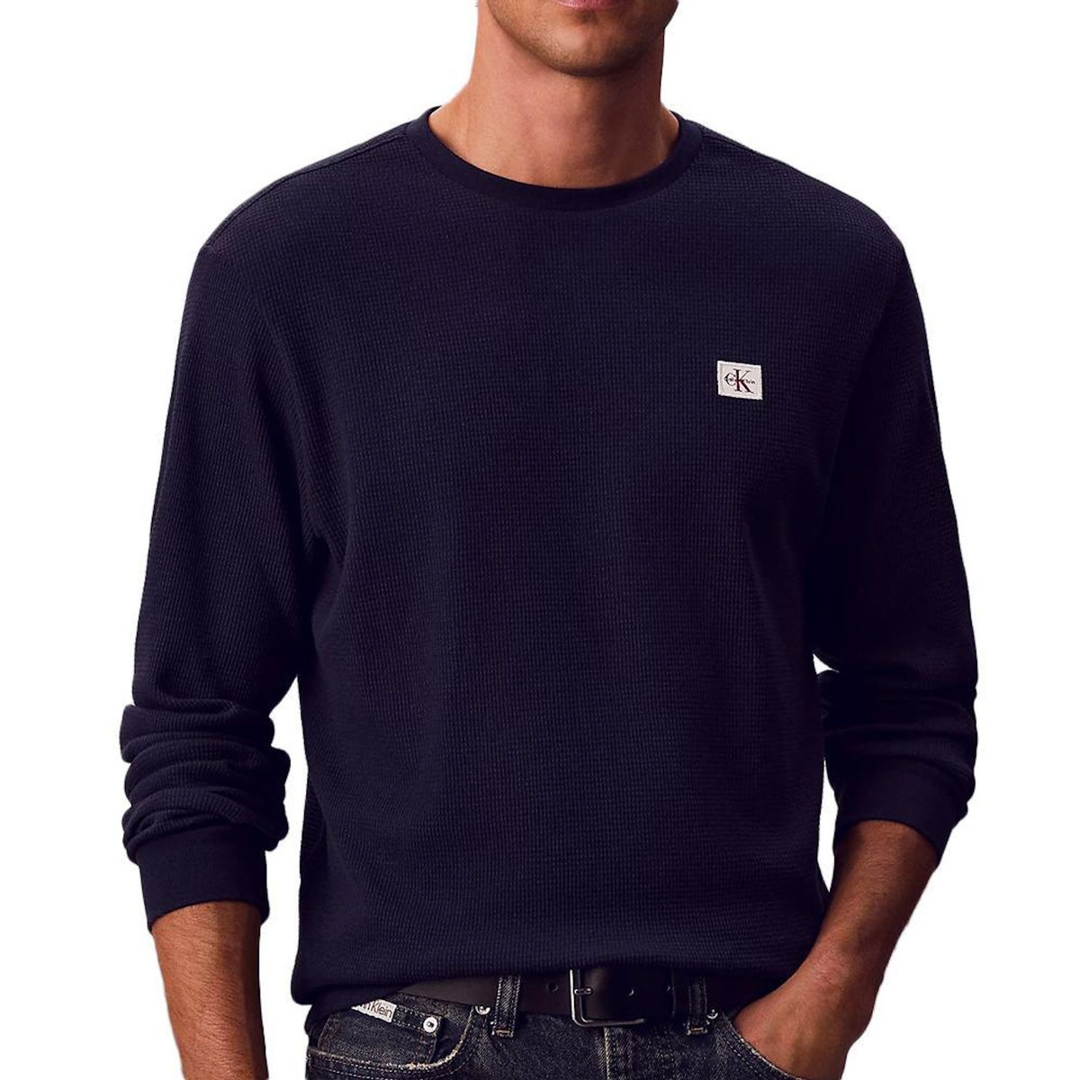 CALVIN KLEIN JEANS Sweat  Homme Calvin Klein Jeans Waffle Badges