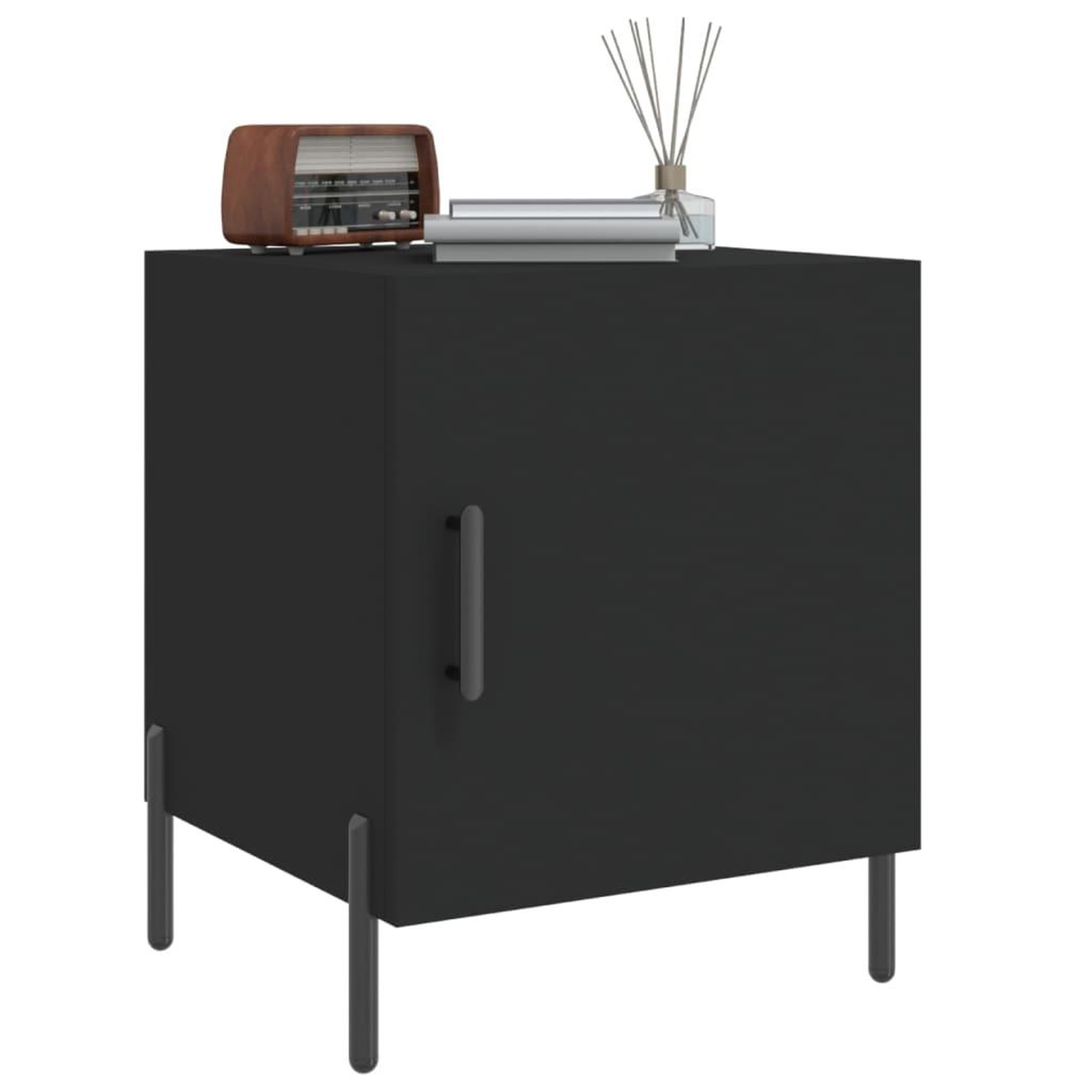 Voir la diapositive 4 : VIDAXL Tables de chevet 2 pcs noir 40x40x50 cm bois d'ingenierie
