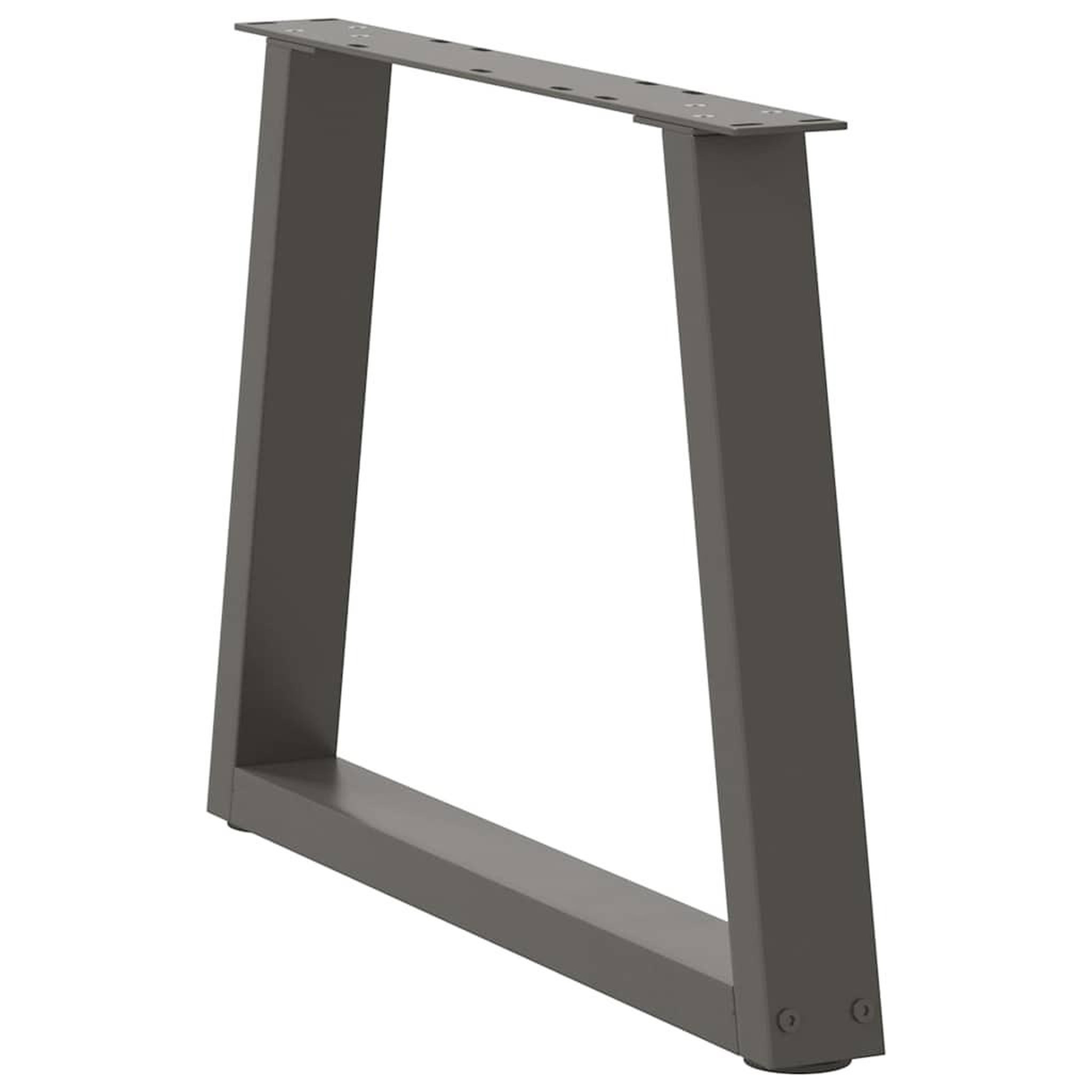 Voir la diapositive 4 : VIDAXL Pieds de table a manger en forme de V 2 pcs anthracite acier