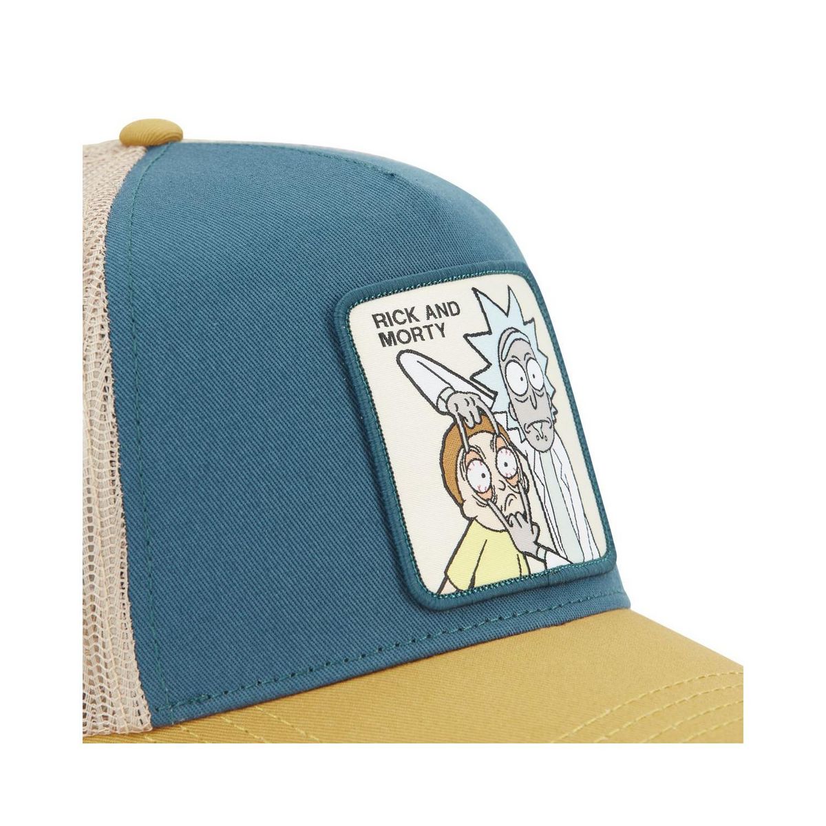 CAPSLAB Casquette trucker en coton avec filet Rick & Morty Blue