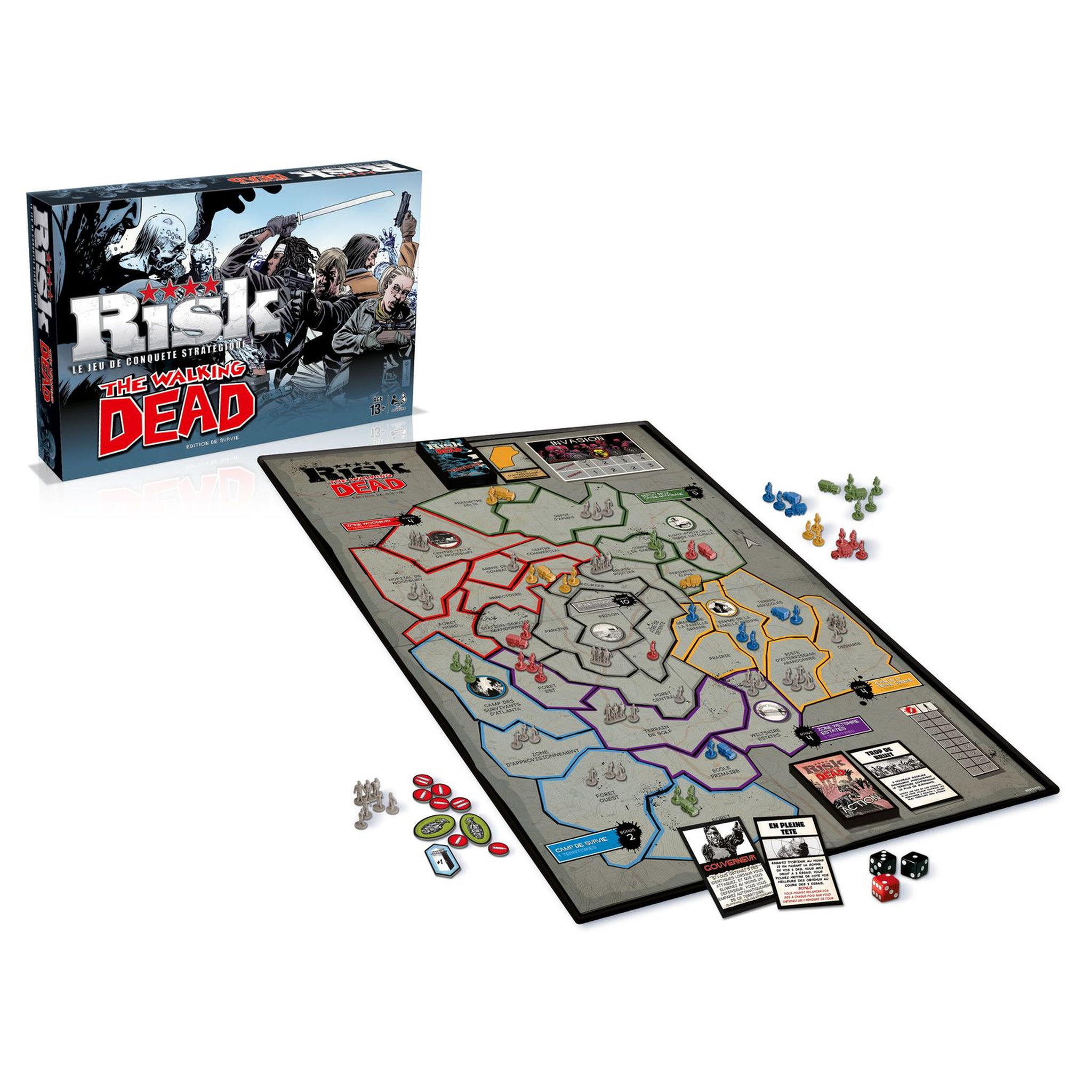 Voir la diapositive 2 :  WINNING MOVES Risk, le jeu de conquête stratégique - The Walking Dead