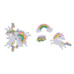 Paris Prix Lot de 8 Stickers Feutrine  Licornes  15cm Multicolore