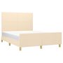Voir la diapositive 3 : VIDAXL Cadre de lit sans matelas creme 140x200 cm tissu