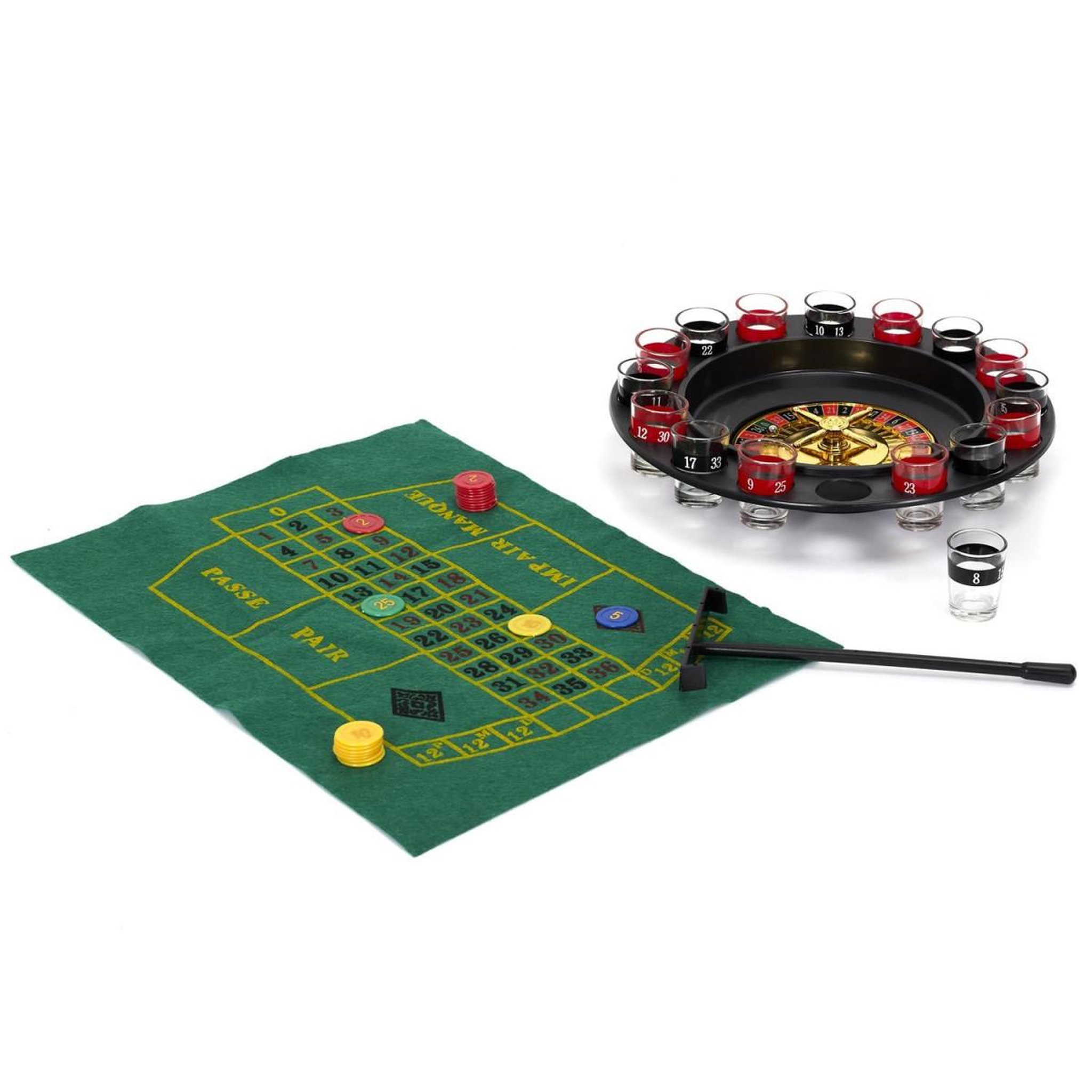 Voir la diapositive 2 : MISTER GADGET Jeu de roulette  jeu à boire  30cm vert