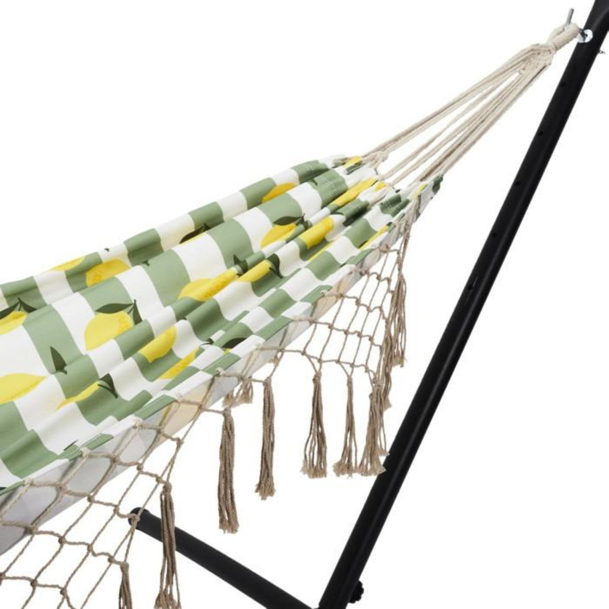 Paris Prix Hamac en Coton  Citron  200cm Jaune & Vert