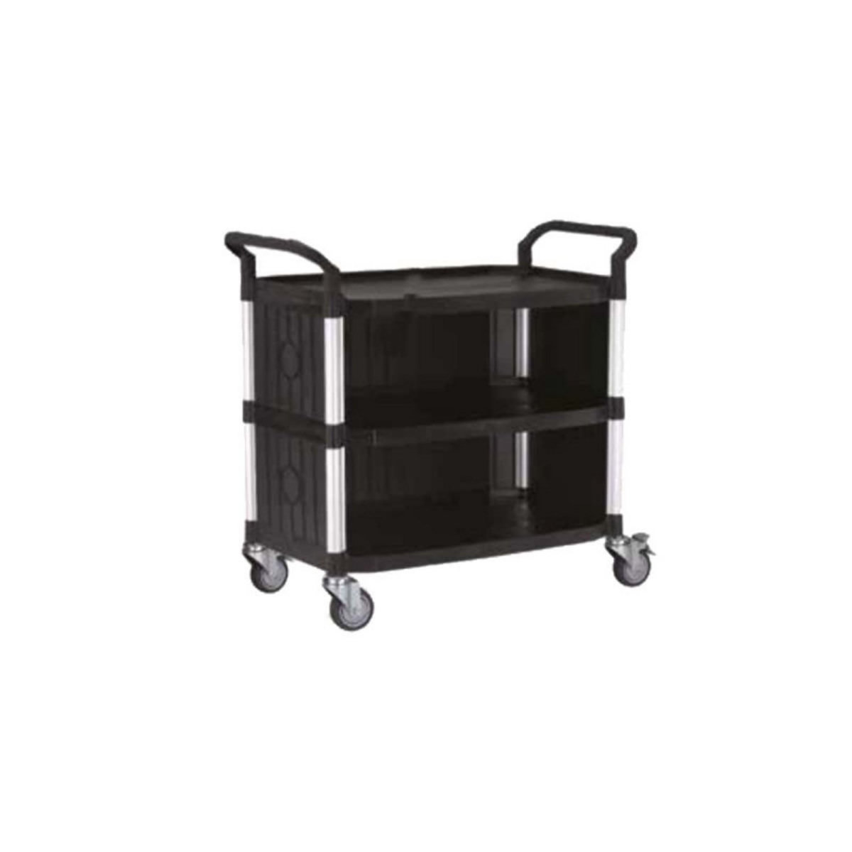  Servante polyvalente 250 KG - 3 plateaux et coffre - 110x52x102cm