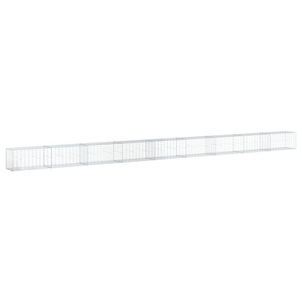 VIDAXL Panier gabion avec couvercle 900x50x50 cm fer galvanise