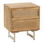 Voir la diapositive 1 : Paris Prix Table de Chevet en Bois  Weaving  55cm Naturel