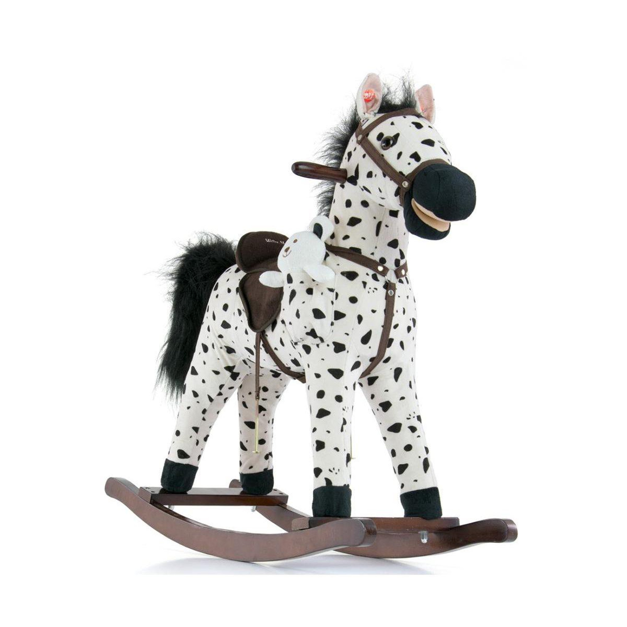 MILLY MALLY Cheval à bascule  mustang pois noirs