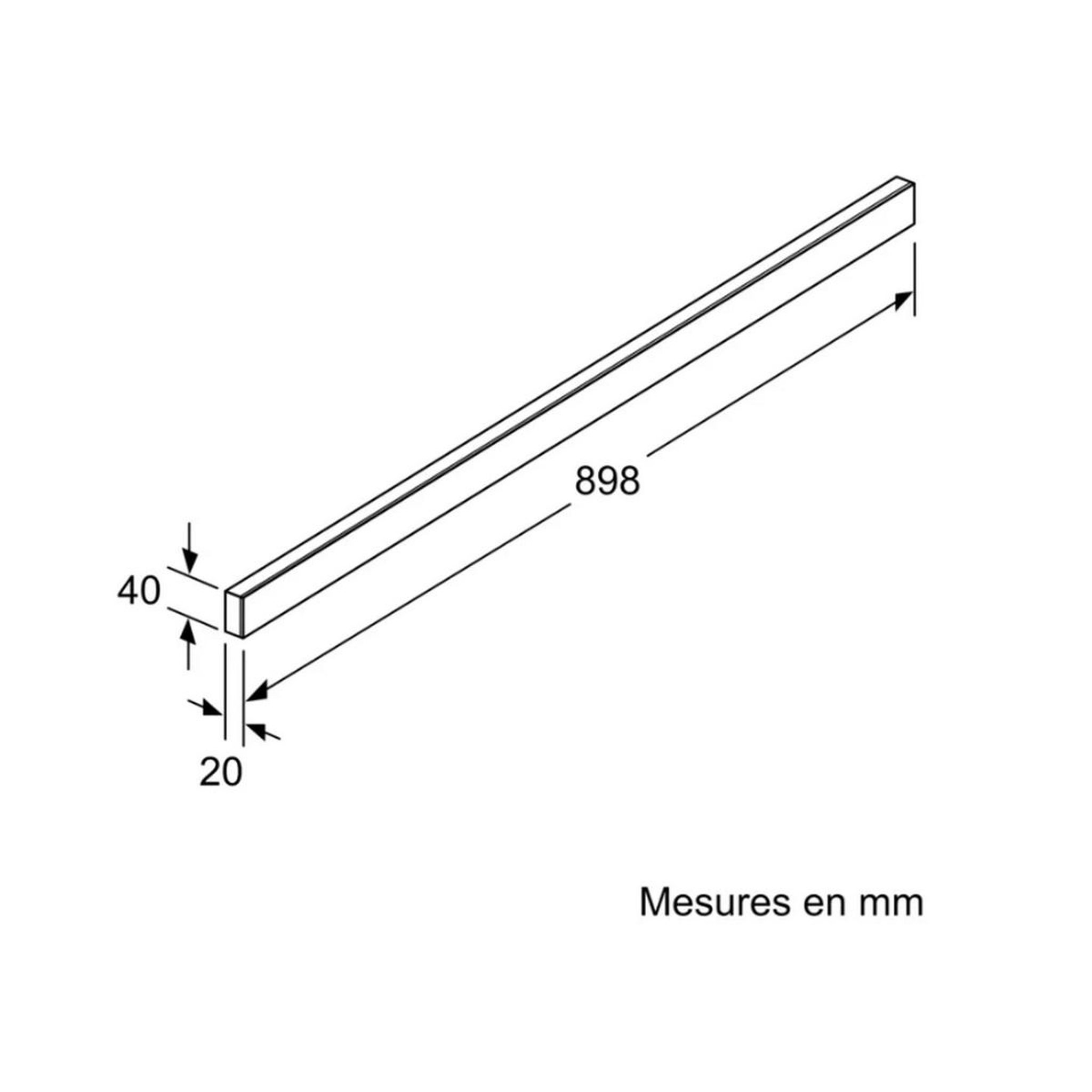 Voir la diapositive 2 : BOSCH Bandeau pour hotte - DSZ4986